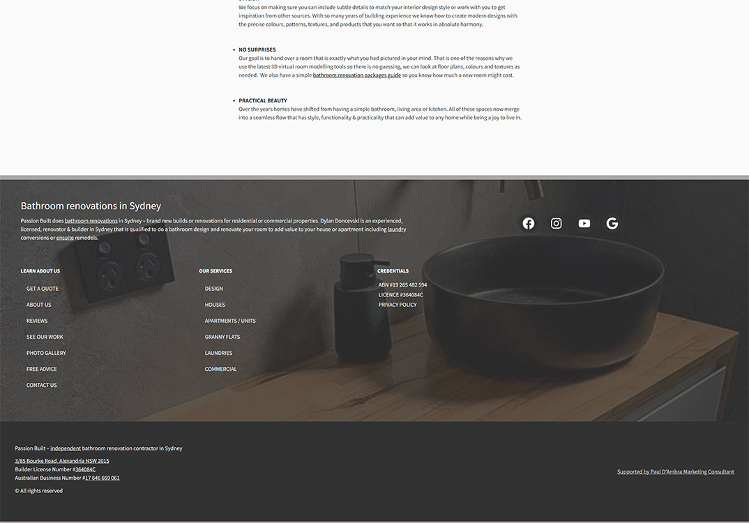 Image of a modern bathroom renovation featuring a stylish black basin on a wooden countertop, showcasing contemporary design elements suitable for residential or commercial properties in Sydney.